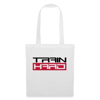 workout cool design text dumbbell train hard exerc - Tote Bag - white - Front
