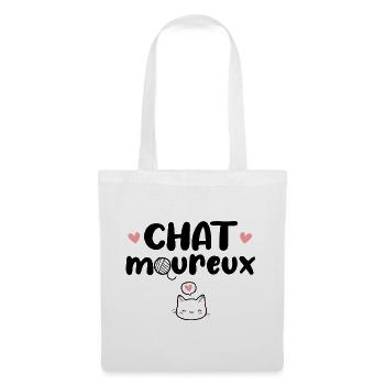 Chatmoureux Humour Chat mignon Amoureux Couple - Sac en tissu - blanc - Devant