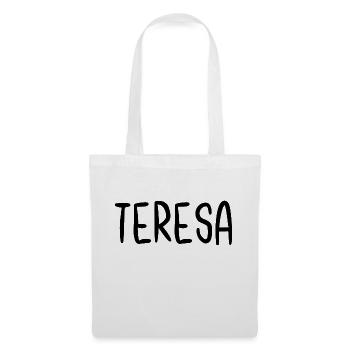 Teresa Custom Name Schriftart Text Geburtstag - Stoffbeutel - Weiß - Vorne