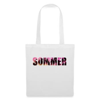 Cooles Retro Design Sommer Strand Palmen Summer - Stoffbeutel - Weiß - Vorne