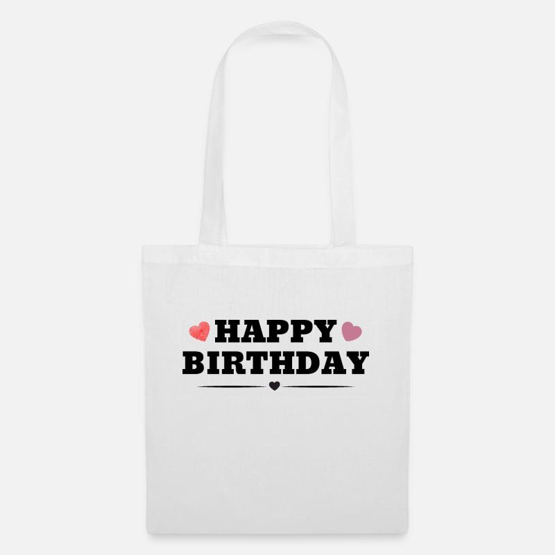 Happy Birthday - Stoffbeutel - Weiß