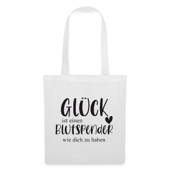 Blutspender Blutspende Ehrenamt Held Geschenk - Stoffbeutel - Weiß - Vorne