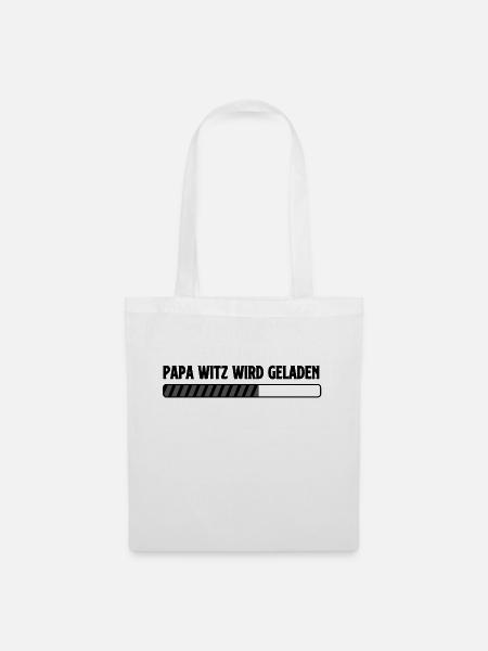 Papa Witz - Stoffbeutel - Weiß