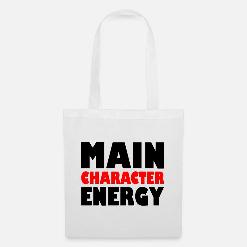 Main character energy - Stoffbeutel - Weiß