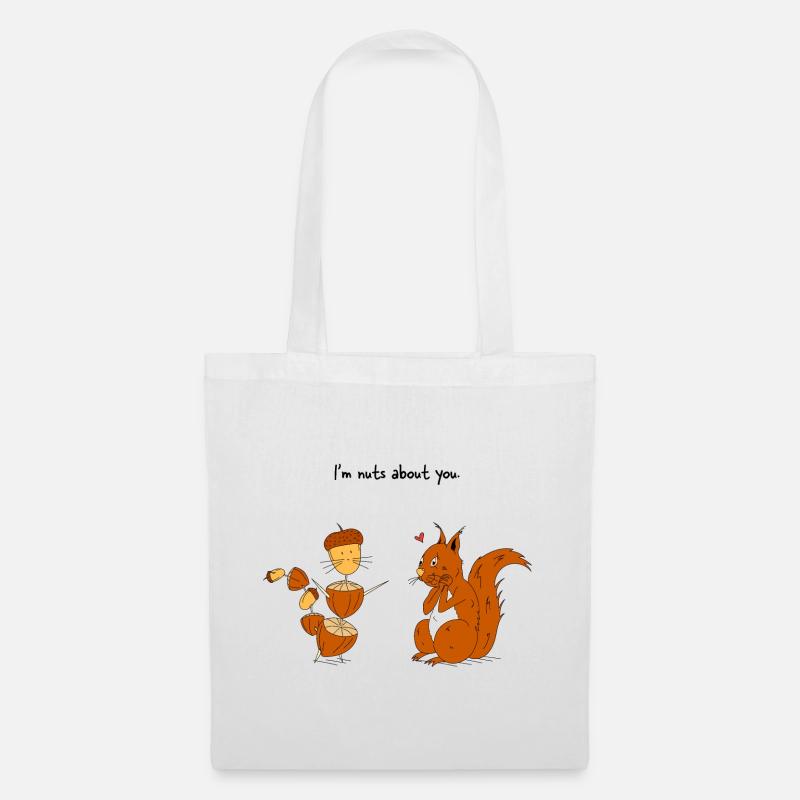 I'm nuts about you - Stoffbeutel - Weiß