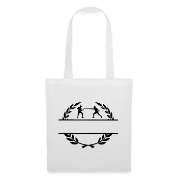 Fencing competition in laurel wreath - Tote Bag - white - Front
