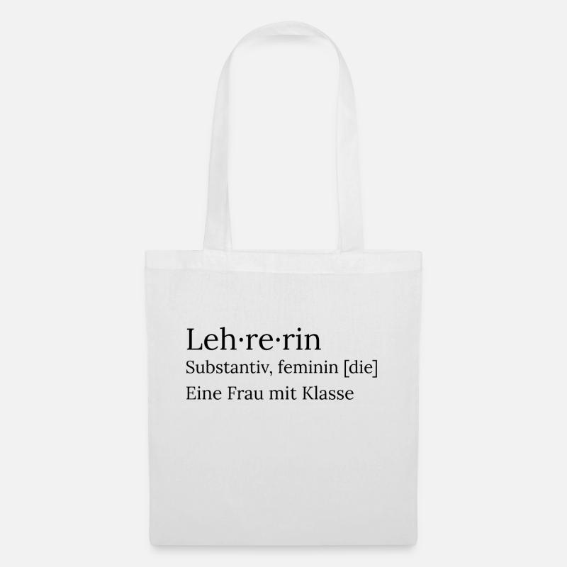 Lehrerin Definition lustig - Stoffbeutel - Weiß
