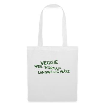 Veggie-weil "normal" langweilig wäre - Stoffbeutel - Weiß - Vorne