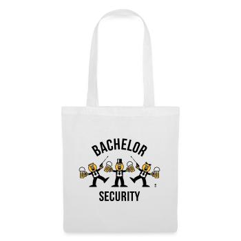 Bachelor Security (JGA / Karikatur / Tanz / 3C B) - Stoffbeutel - Weiß - Vorne
