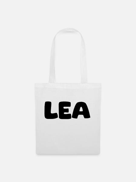 Name - Lea - Stoffbeutel - Weiß