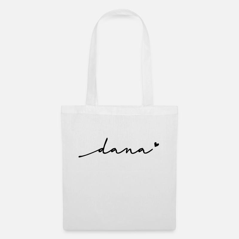 Dana Schreibschrift Name - Stoffbeutel - Weiß