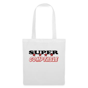 SUPER COMPTABLE - Sac en tissu - blanc - Devant