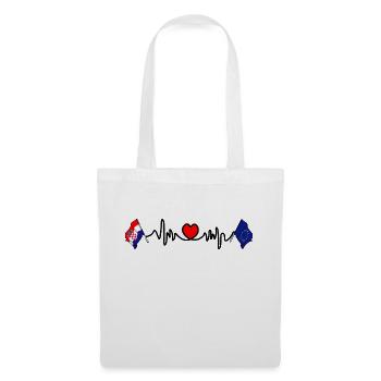 Cardio Cardio avec Drapeau Croatie, Europe - Sac en tissu - blanc - Devant