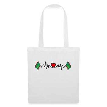 Heart rate cardio for Mauritania - Tote Bag - white - Front