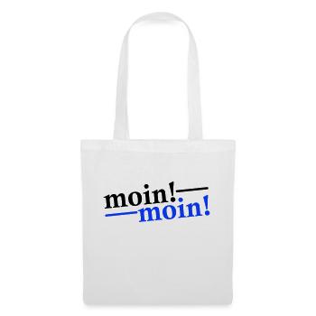 Moin Moin Gruß - Stoffbeutel - Weiß - Vorne