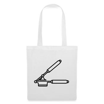 Presse-ail ou presse à spaetzle - Sac en tissu - blanc - Devant