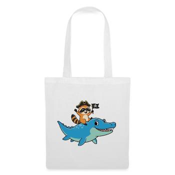 Juste un garçon qui aime le raton laveur Mosasaurus - Sac en tissu - blanc - Devant