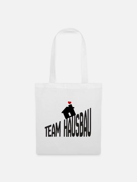 Team Hausbau - Stoffbeutel - Weiß