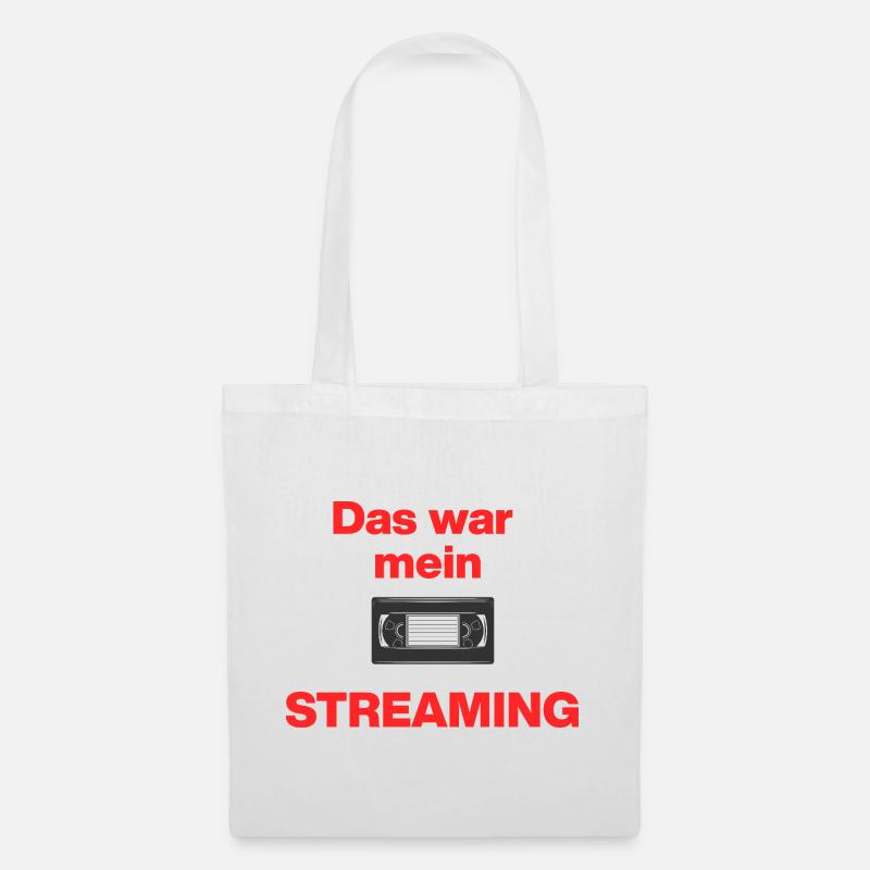 Das war Streaming, Videokasette früher, damals - Stoffbeutel - Weiß