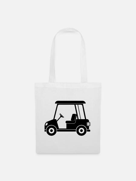 Golfwagen - Stoffbeutel - Weiß