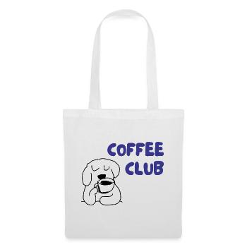 Illustration de chien du Coffee Club - Sac en tissu - blanc - Devant