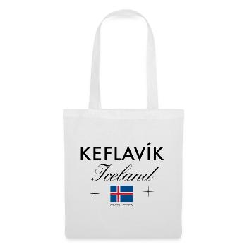 Keflavík Island Koordinaten Reise Souvenir - Stoffbeutel - Weiß - Vorne
