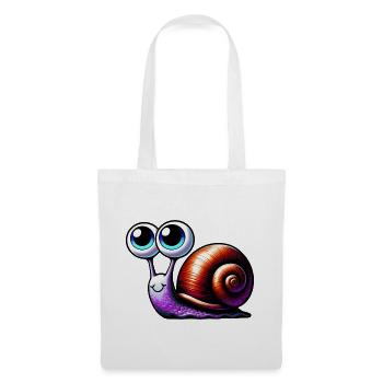 Schnecke - Stoffbeutel - Weiß - Vorne