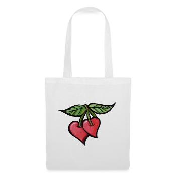 Cherries Aquarell Duo - Stoffbeutel - Weiß - Vorne