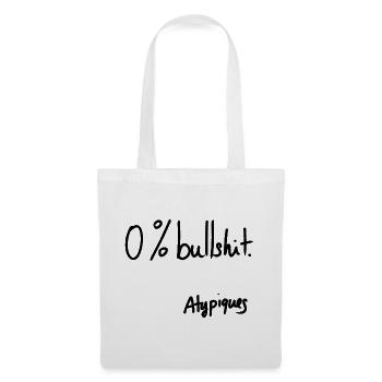 0% Bullshit – Atypische Sammlung - Stoffbeutel - Weiß - Vorne