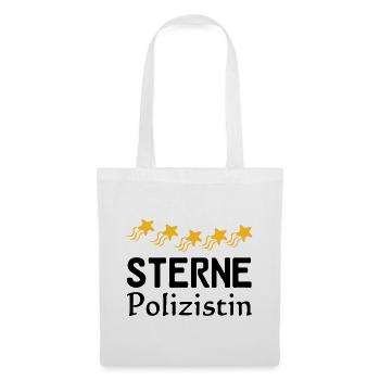 Sterne Polizistin Geschenk - Stoffbeutel - Weiß - Vorne