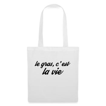 le gras la vie - Sac en tissu - blanc - Devant