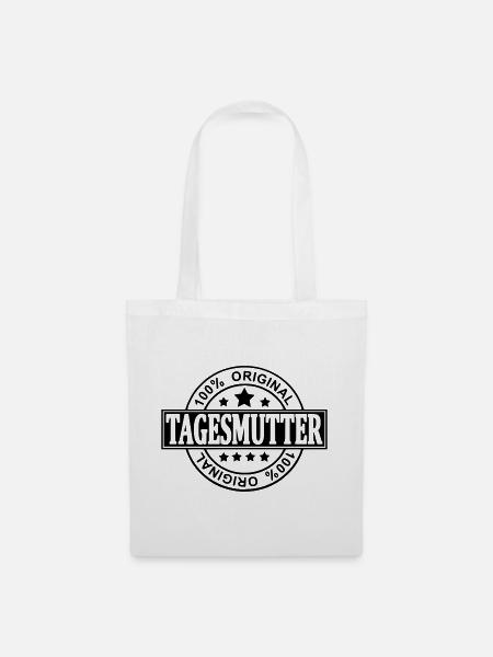 tagesmutter - Stoffbeutel - Weiß