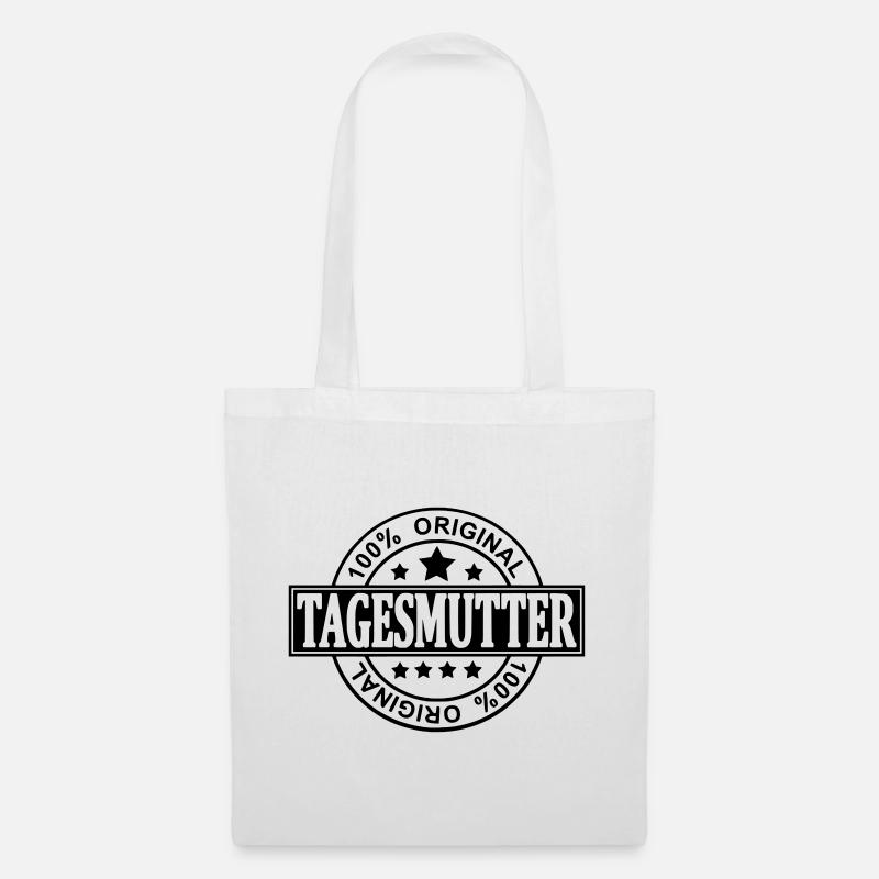 tagesmutter - Stoffbeutel - Weiß