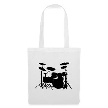 Drumset - Stoffbeutel - Weiß - Vorne