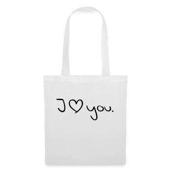 love_you__f1 - Sac en tissu - blanc - Devant