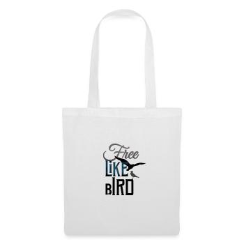 Oiseau - Sac en tissu - blanc - Devant