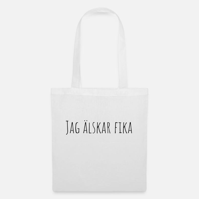 Jag älskar fika | Coffee Cake Calm Time-Out - Stoffbeutel - Weiß