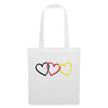 deutschland_herzen__love__f3 - Sac en tissu - blanc - Devant