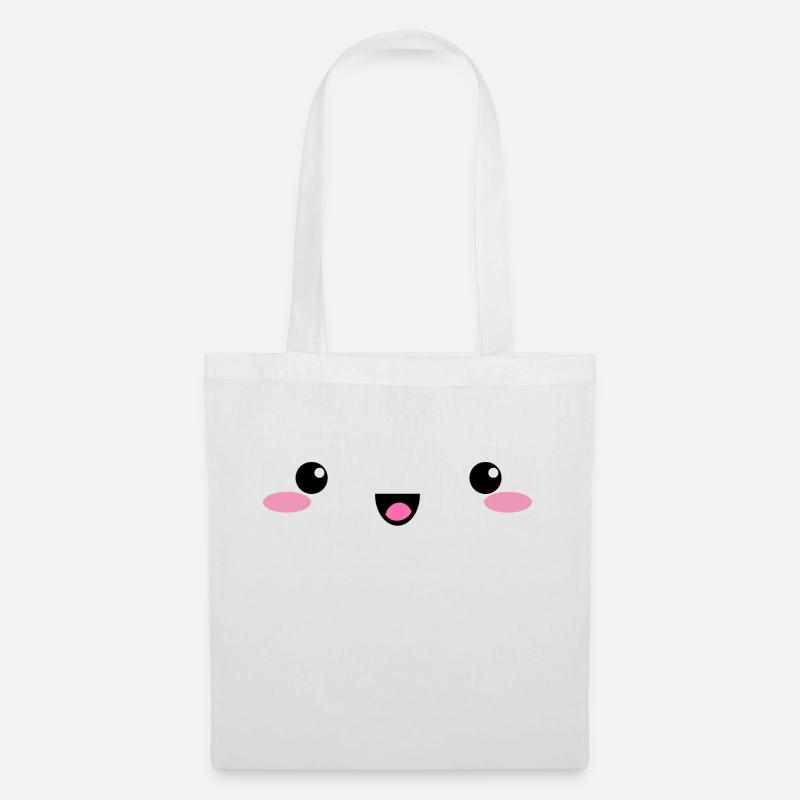 Kawaii Happy - Stoffbeutel - Weiß