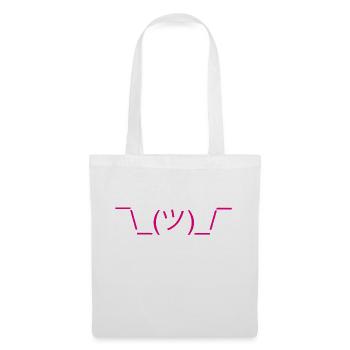 meh art ascii ¯ \ _ (ツ) _ / ¯ Internet émoticône emoji - Sac en tissu - blanc - Devant