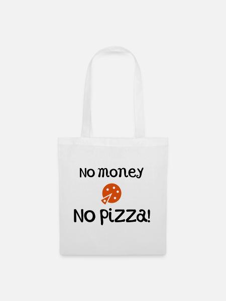 pizza - Stoffbeutel - Weiß