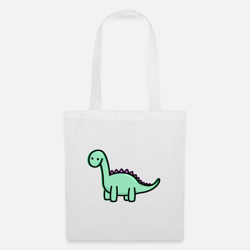Süßer Dino - Stoffbeutel - Weiß