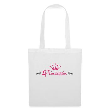 Prinzessin mit Krone - Sac en tissu - blanc - Devant
