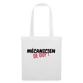 mécanique / mécanicien / mécano / garage - Sac en tissu - blanc - Devant