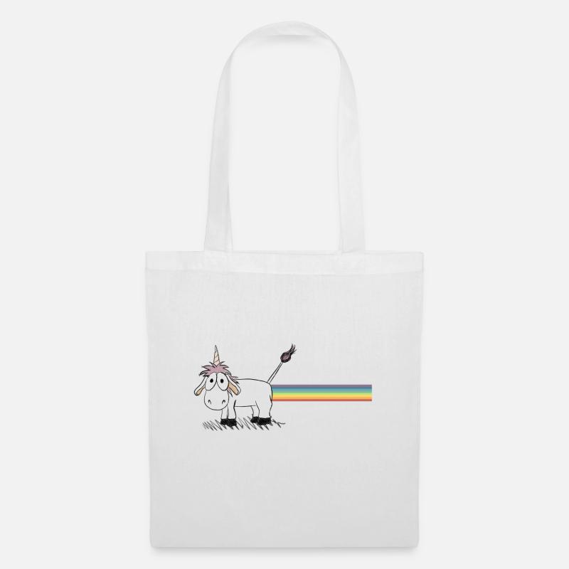 Unicorn with Rainbow - Tote Bag - white