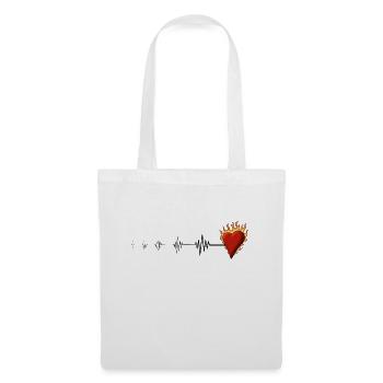 Burning heart - Tote Bag - white - Front