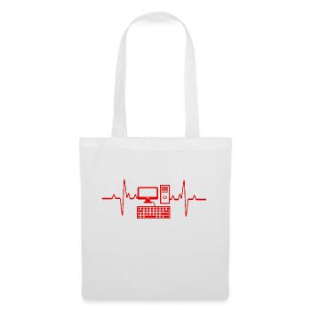 Heartbeat PC Gamer Computer Programmer - Tote Bag - white - Front