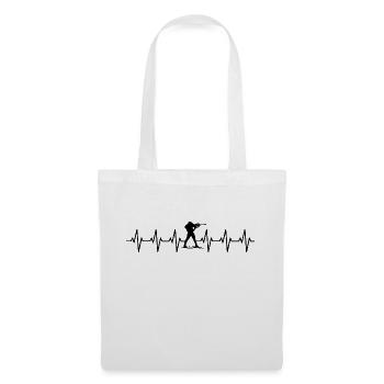 Biathlon Heartbeat Biathlete Ski Gift - Tote Bag - white - Front