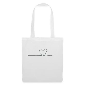 green heart - Tote Bag - white - Front