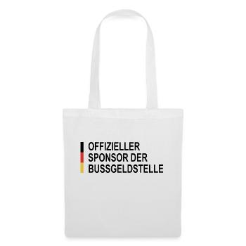 Offizieller Sponsor der Bußgeldstelle motorrad - Stoffbeutel - Weiß - Vorne